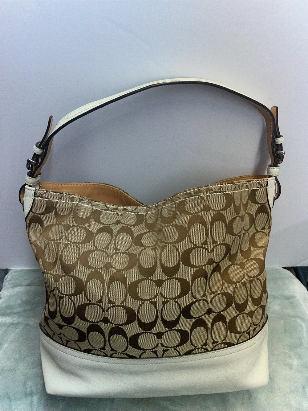 Vintage Coach Jacquard Shoulder Bag